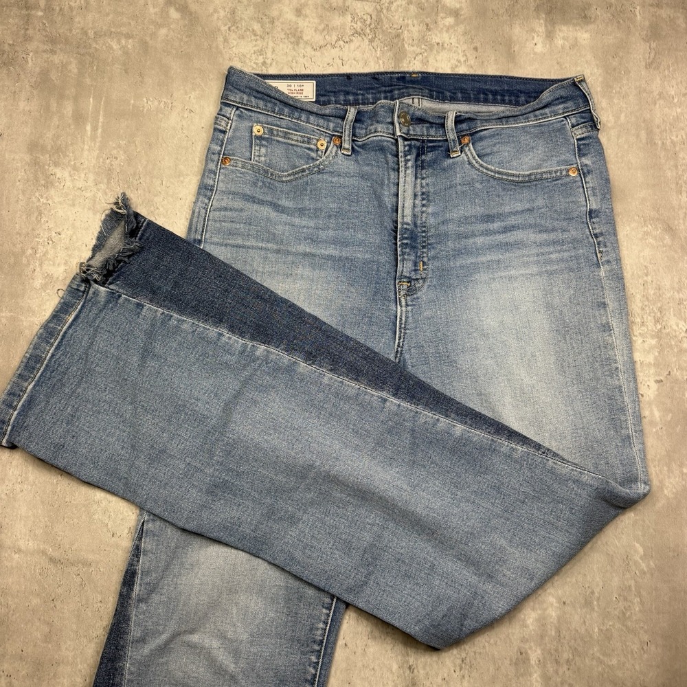 Gap Jeans Womens 70s Flare High Rise Dark Wash 30 10R Light Wash Denim Y2K